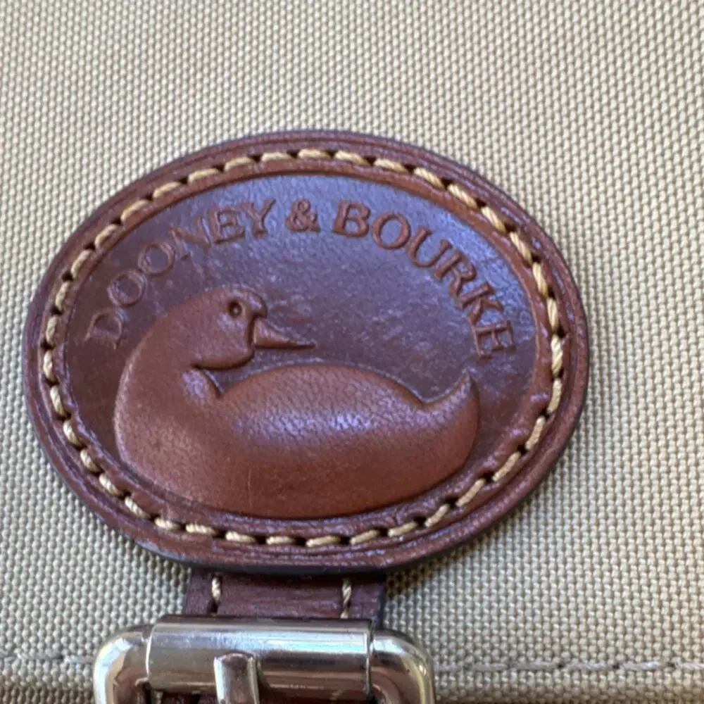 Dooney Bourke Nylon Flap Women's Backpack Khaki, Leather Adjustable Strap $139‎